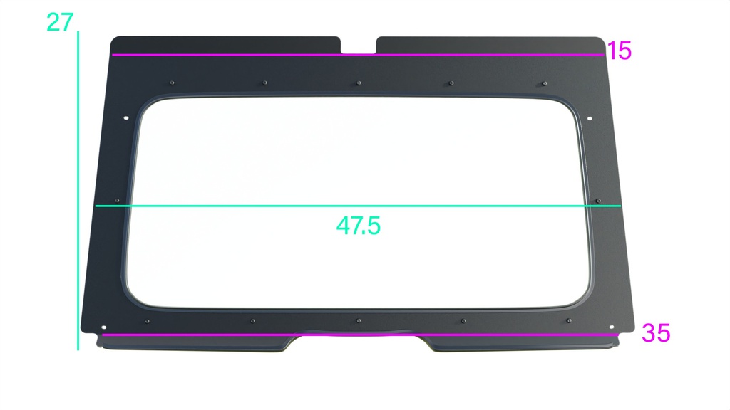 60-HT10 Aluminium Framed Glass UTV Windshield