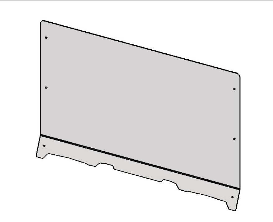 61-PR71 Full Polycarbonate Front Windshield - Polaris Ranger