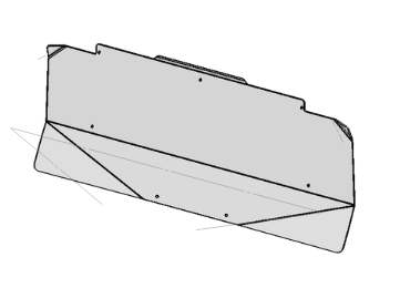 63-HP70 Pare-brise arrière en polycarbonate - Honda Pioneer 700